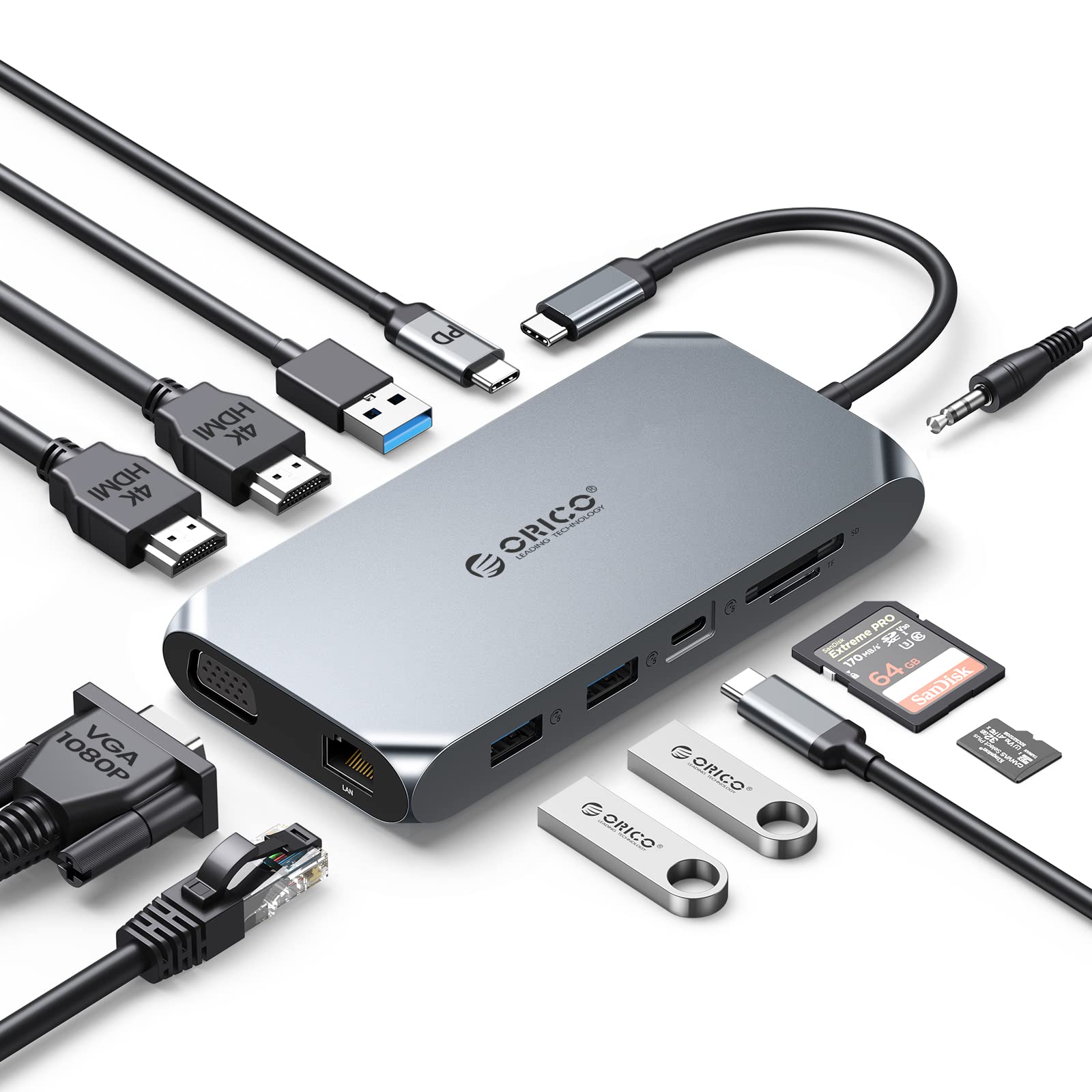 ORICO USB-c ドッキングステーション 20-in-1 Orico 20-in-1 Docking Station Review — Multifunctional Hub Test